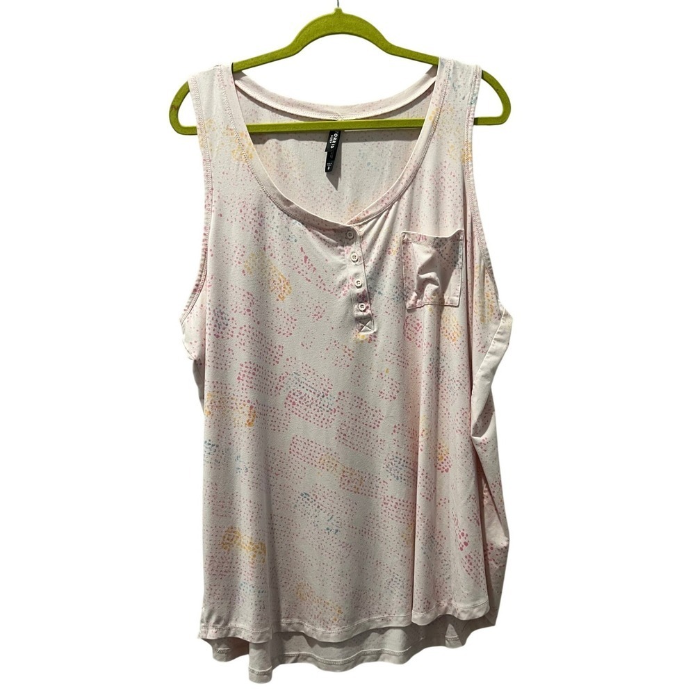 Torrid Womens Tank Top Pink Multi Dot Print Sleeveless Size 3 Sleep Cozy